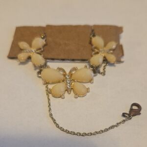 Elegant Cream Butterfly Bracelet
